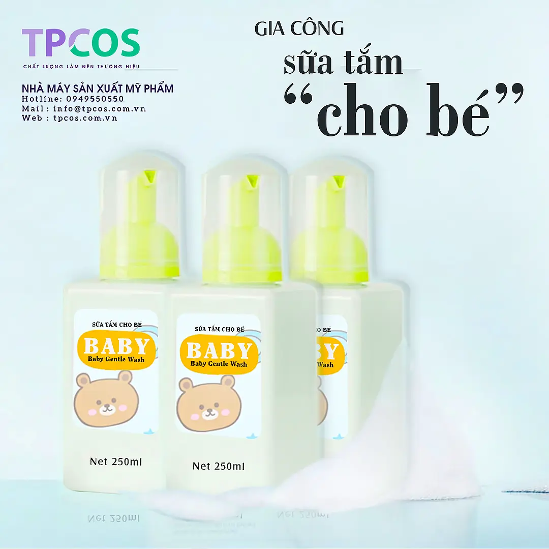 GIA CÔNG SỮA TẮM CHO BÉ